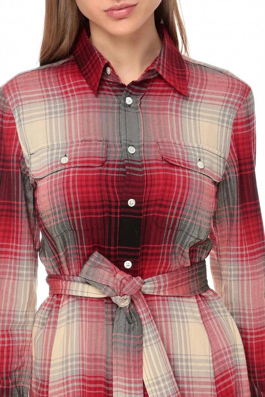 NEW POLO RALPH LAUREN plaid long sleeve shirtdress - Picture 4 of 4